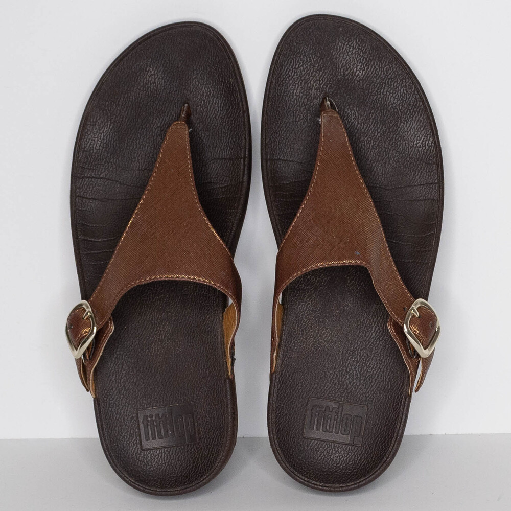 FitFlop Womens Sandals The Skinny Minimalist Casual Boho Coastal Brown Size 7 AR - Picture 7 of 7